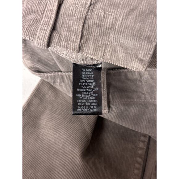 Nili Lotan Pants 0 Womens Jenna Slim Gray Corduroy - Picture 7 of 7